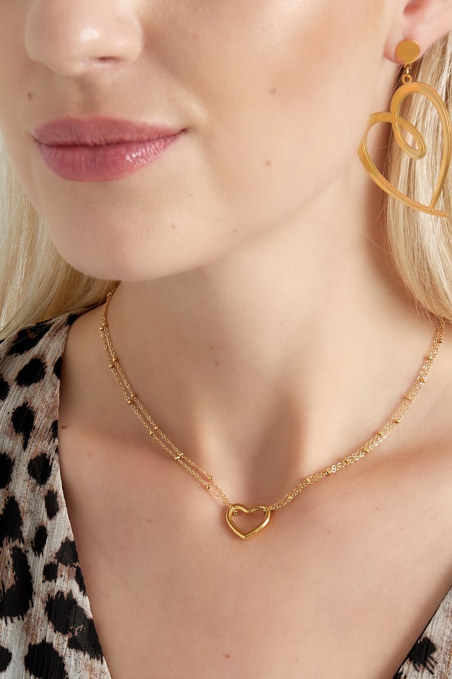 Collar tono corazón - Color dorado Imagen2